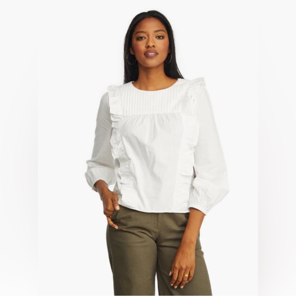 ABLE Sarah Ruffle Blouse, Size Small